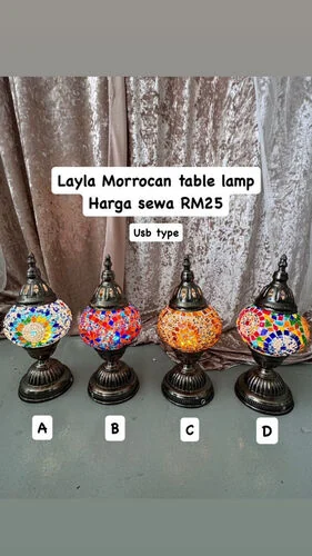 Layla Moroccan Table Lamp - USB Type - D