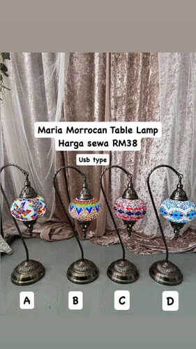 Maria Moroccan Table Lamp - USB Type - A