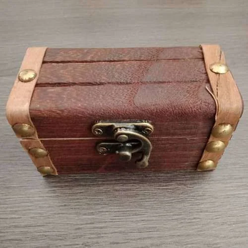 Mini Rustic Ring Box Brown