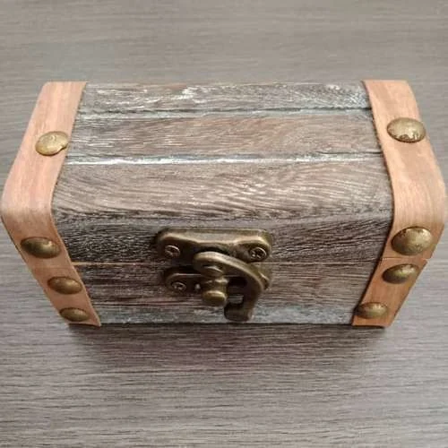 Mini Rustic Ring Box Grey