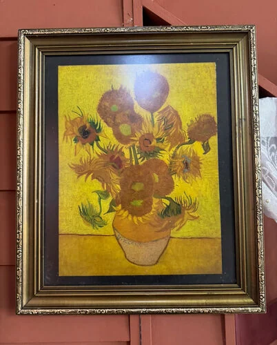 (SM) Frame yellow flower vase