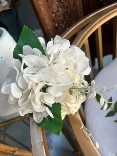 (SM) Small Arch Flower Hydrangea White