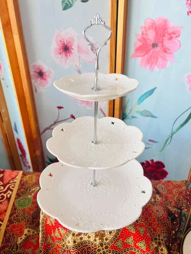 ™ 3 Tier Ceramic Stand White