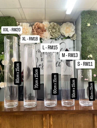 ™ Cylinder Vase Jumbo 15cm diameter  - L - 15CM X 60CM