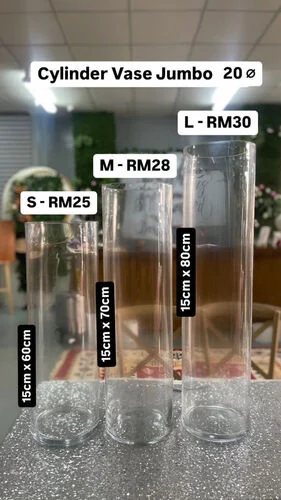 ™ Cylinder Vase Jumbo 20cm diameter - L- 20CM X 80CM