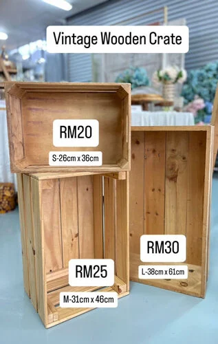Vintage Wooden Crate - L